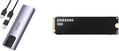 Samsung SSD and Nusyn SSD Enclosure Combo - Samsung 9100 PRO 8TB SSD Bundle with Nusyn NSE20 10Gbps M.2 NVMe/SATA SSD Enclosure in Kuwait