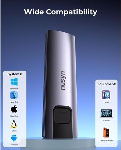 Samsung SSD and Nusyn SSD Enclosure Combo - Samsung 9100 PRO 8TB SSD Bundle with Nusyn NSE20 10Gbps M.2 NVMe/SATA SSD Enclosure in Kuwait