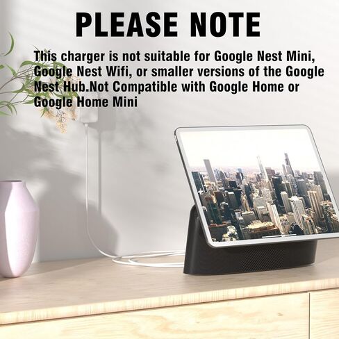 24V Charger Compatible with Google Nest Hub MAX Smart Speaker Google Nest Audio,Power Cord for 10" Smart Display Wall in Saudi Arabia