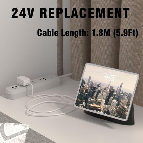 24V Charger Compatible with Google Nest Hub MAX Smart Speaker Google Nest Audio,Power Cord for 10" Smart Display Wall in Saudi Arabia