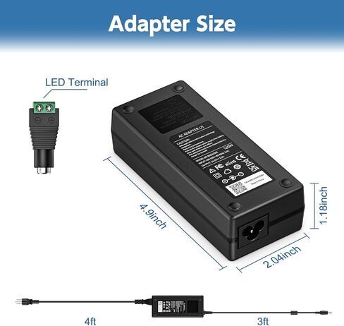 24V 120W Power Supply for LED Strip Light 5A UL-Listed LED Adapter in Saudi Arabia