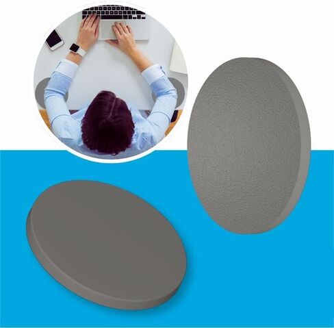 Technogel Ergonomic Elbow Pads Set of 2 – Portable Gel Desk Cushions for Remote Work & Flexible Desks – Helps Reduce Pressure on Arms & Wrists, Restorable Stickiness – OEKOTEX 100 Certified, (Gray) in Saudi Arabia