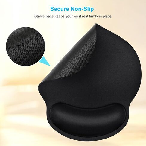 Mouse Pad with Wrist Rest, Comfortable Computer Mousepad with Wrist Support Portable Mouse Pad Non-Slip Base for Laptop, Office & Home in Kuwait