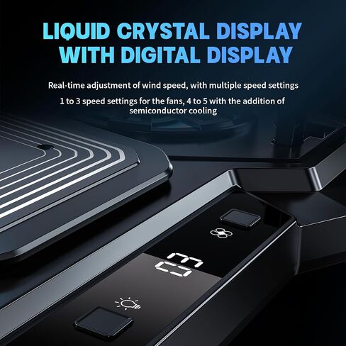 D13 13-17.8" Laptop Cooling Pad, 6 Quiet Cooler Fans, RGB, Black in Saudi Arabia