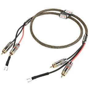 Phono Cable with Ground,5N OFC Turntable Cables with Ground in Kuwait