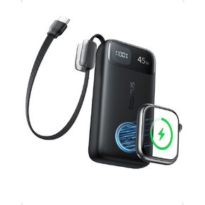 شاحن محمول من Baseus بقدرة 10000 مللي أمبير في الساعة، وبنك طاقة PD بقدرة 45 وات، وكابل USB-C مدمج in Kuwait