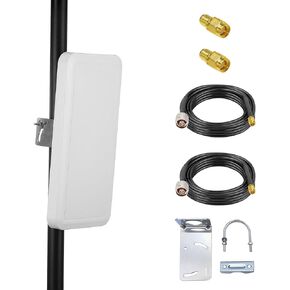 5GHz WiFi External Antenna 15 dBi High-Gain Outdoor Directional WiFi Panel Set for 5.1GHz to 5.8GHz (5150-5850 MHz) with N-Female Connector &16ft Coaxial Cable in Saudi Arabia