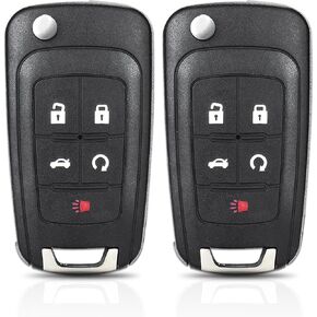 Flip Car Key Fob for 2010-2019 Chevy Camaro Equinox Cruze Impala/2014-2016 Malibu Sonic/2010-2021 GMC Terrain OHT01060512 V2T01060512 2PACK in Saudi Arabia