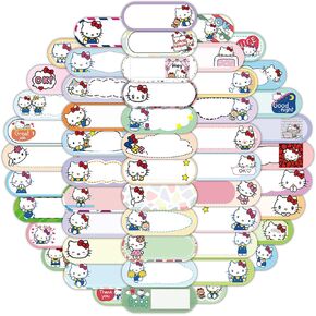 60Pcs Cartoon Hello Kitty Handwritten Name Stickers in Saudi Arabia