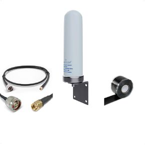 10 dBi 4G/5G/WiFI Omni Antenna + 3 ft Pro-Grade Coax Cable + Free Tape Bundle (ANT-126-002-BDL-03) in Saudi Arabia