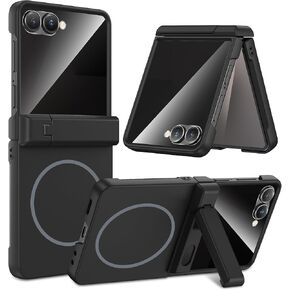 جراب Maxdara لهاتف Galaxy Z Flip 7 مع مسند، أسود in Kuwait