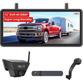 AUTO-VOX Wireless Backup Camera Kit: 7.2" Monitor, Solar 5 Cam, Suction Mount and Solar 3A Plus Cam– Flexible Placement for Horse Trailer, Boat Trailer, Cargo Monitoring, Tight Spot Parking in Saudi Arabia
