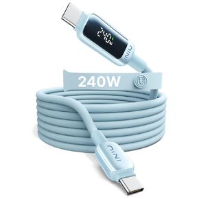 INIU 240W USB C Cable, [2m] LED Display Silicone Type C Fast Charging Cord in Saudi Arabia