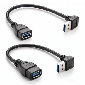 Oxsubor SuperSpeed USB 3.0 Male to Female Extension Data Cable Up and Down Angle 2PCS for PC,Laptop etc..(20CM,8IN) in Saudi Arabia