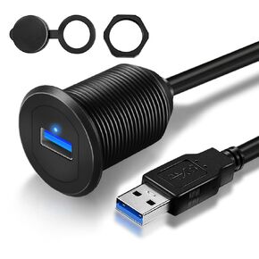 Single Port USB 3.0 Car Mount Flush Cable Male to Female with LED in Saudi Arabia