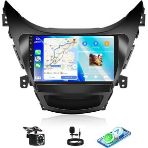 Car Radio for Hyundai Elantra 2011 2012 2013 with Wireless CarPlay Android Auto,9 inch IPS Touchscreen for Hyundai Elantra Car Stereo with Mirror Link Bluetooth,FM/RDS SWC EQ+Backup Camera in Saudi Arabia