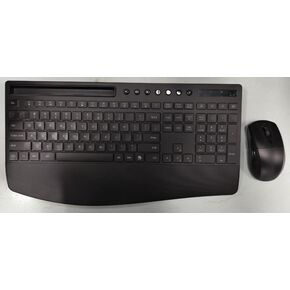Trueque Wireless Keyboard and Mouse Combo, 4000mAh Rechargeable Backlit Keyboard with Wrist Rest & Phone Holder, Full Size Quiet Typing, 2.4G USB-A/Type-C for PC, Laptop, Windows (Black Orange) in Saudi Arabia