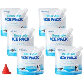 7x7 Inch / 10x10 Inch Reusable Ice Packs for Cooler & Lunch Box - Fillable Water Ice Packs Long-Lasting, Leak-Proof Freezer Packs for Lunch Box, Camping, Beach, Fishing in Saudi Arabia