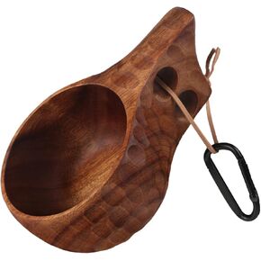 كوب Kuksa الخشبي، كوب قهوة خشبي سعة 12 أونصة للتخييم والمشي لمسافات طويلة والسفر in Kuwait