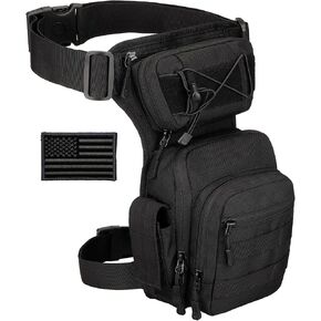 Tactical Drop Leg Bag Military Tool Gear Fanny Thigh Pack Utility Airsoft Motorcycle Cycling Waist Gear Pouch (Patch Included) in Saudi Arabia