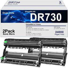 DR730 Drum Unit (Not a Toner) Replacement for Brother DR-730 Drum Unit Compatible With MFC-L2710DW MFC-L2750DW DCP-L2550DW HL-L2350DW HL-L2395DW HL-L2370DW HL-L2390DW MFC-L2690DW Printer (2 pack) in Saudi Arabia
