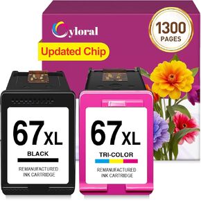 خراطيش حبر 67XL لطابعة HP Ink 67 Deskjet 4258e 4252e 4255e in Kuwait