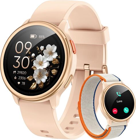 Smart Watch for Women, 1.27" HD Smartwatch (Answer/Make Calls), 2 Bands in Kuwait