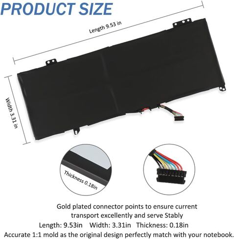 L17C4PB0 L17M4PB0 Laptop Battery for Lenovo Flex 6-14ARR 6-14IKB IdeaPad 530S-14IKB 530S-15IKB Yoga 530-14ARR 530-14IKB XiaoXin Air 14 2018 14IKBR 14ARR 15 2018 L17C4PB2 L17M4PB2 Replacment Battery in Kuwait