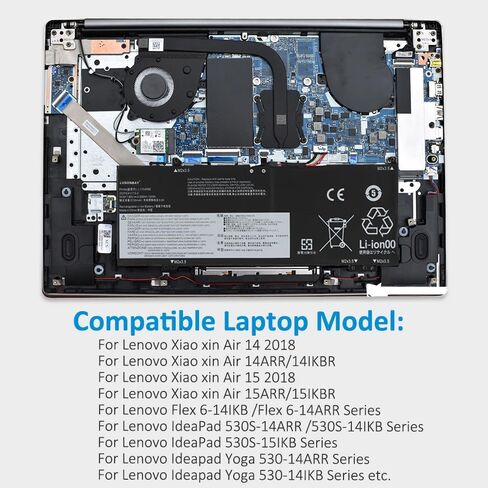 L17C4PB0 L17M4PB0 Laptop Battery for Lenovo Flex 6-14ARR 6-14IKB IdeaPad 530S-14IKB 530S-15IKB Yoga 530-14ARR 530-14IKB XiaoXin Air 14 2018 14IKBR 14ARR 15 2018 L17C4PB2 L17M4PB2 Replacment Battery in Kuwait