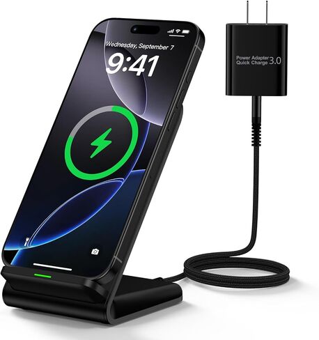 Samsung S25Ultra Wireless Charger Stand Wireless Phone Charger with Adapter in Saudi Arabia