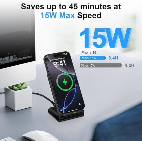 Samsung S25Ultra Wireless Charger Stand Wireless Phone Charger with Adapter in Saudi Arabia