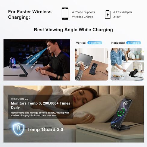Samsung S25Ultra Wireless Charger Stand Wireless Phone Charger with Adapter in Saudi Arabia