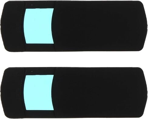 Kisangel 2pcs Mobile Phone Webcam Cover Slide, Camera Protective Covers for Laptop and Mobile Phone, Abs Material, Easy to Install and Detach Privacy Protection Black Random Color in Kuwait