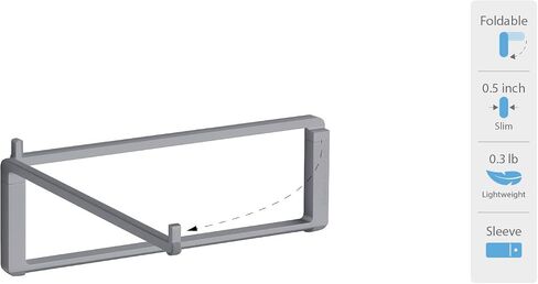 HomeStock Foldable Laptop Stand, Space Gray Aluminum Ergonomic Portable in Saudi Arabia