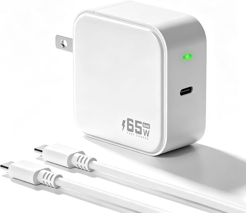 65W GaN USB-C Fast Adapter Compatible with Samsung Galaxy Book Pro Charger in Saudi Arabia