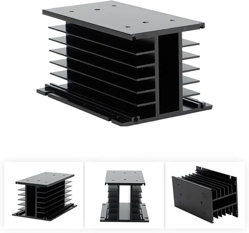 CG Black Radiator Three Phase 10A 25A 40A 60A 80A 100A DA AA DD Aluminum SSR-10DA 25DA 40DD Solid State Relay in Kuwait