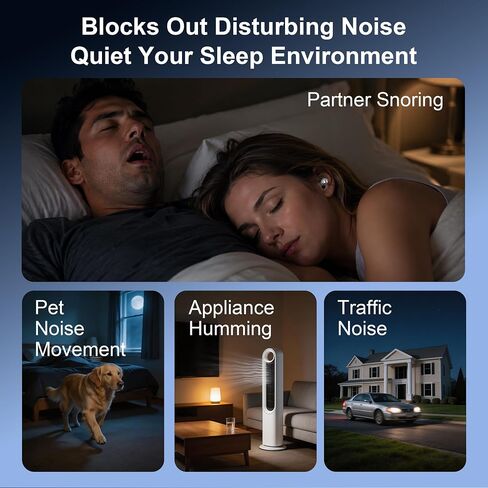 Sleep Earbuds Bluetooth 6.1 - Ultra Comfort Ear Plugs for Sleeping Invisible Sleep Headphones for Side Sleepers, 48H Playtime, Crystal-Clear Calls - Plating Black in Kuwait