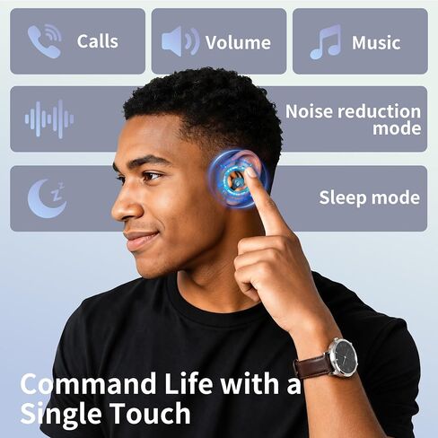 Sleep Earbuds Bluetooth 6.1 - Ultra Comfort Ear Plugs for Sleeping Invisible Sleep Headphones for Side Sleepers, 48H Playtime, Crystal-Clear Calls - Plating Black in Kuwait