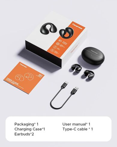 truefree B1 Wireless Earbuds, Clip-On Earphones, Open-Ear Headphones in Saudi Arabia