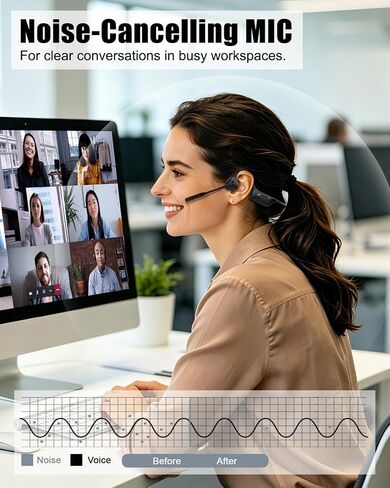Open Ear Headphones with Mic, Bluetooth 5.1 Headset, aptX Low Latency in Saudi Arabia
