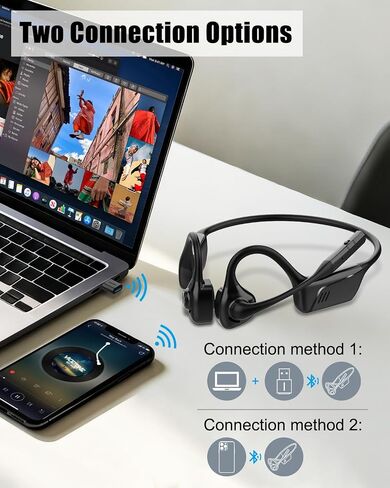 Open Ear Headphones with Mic, Bluetooth 5.1 Headset, aptX Low Latency in Saudi Arabia