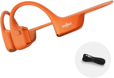 SHOKZ New OpenRun Pro 2- Bone Conduction Headphones, Open-Ear Bluetooth Wireless Sport Earphones for Running, Workouts - Sweat Resistant, Secure Comfortable Fit -Deep Bass, Smart Mic, Reflective Strip in Saudi Arabia