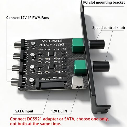 4 Pin 12V PWM PC Fan Speed HUB for 4pcs Fans in Saudi Arabia