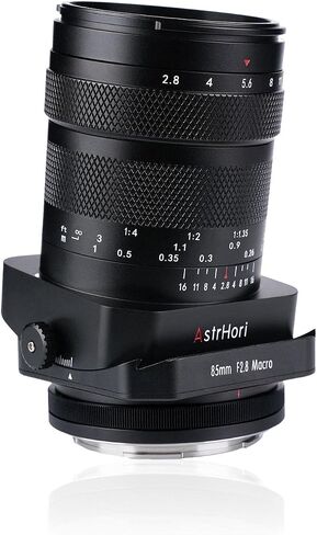 AstrHori 85mm F2.8 Macro & Tilt & Medium Telephoto 3-in-1 Manual Full Frame Insect Jewel Portrait Lens for Fuji X Mount Series Mirrorless Cameras X-T2,X-T3,X-T4,X-T20,X-T30,X-T100,X-A1,etc(Black) in Kuwait