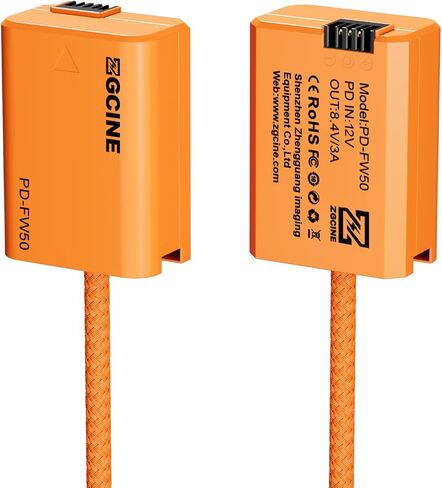 ZGCINE PD USB-C Cable Replacement NP-FW50 Dummy Battery Power Adapter Compatible for Sony A7 A7R A7S A7II A7RII A7SII in Saudi Arabia