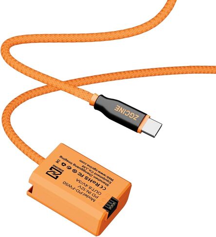 ZGCINE PD USB-C Cable Replacement NP-FW50 Dummy Battery Power Adapter Compatible for Sony A7 A7R A7S A7II A7RII A7SII in Saudi Arabia