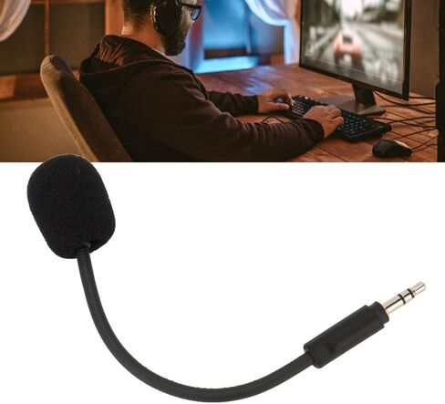 3.5mm Game Headset Microphone 5.91in Noise Cancelling Detachable Bendable Microphone for G735 Video Games Live Streaming in Saudi Arabia