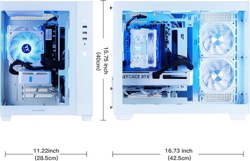 جهاز الكمبيوتر المكتبي للألعاب MLOONG AMD Ryzen 5 5500 GeForce RTX 5060 1 تيرابايت SSD 16 جيجابايت رام 650 وات Win11 واي فاي أبيض in Kuwait