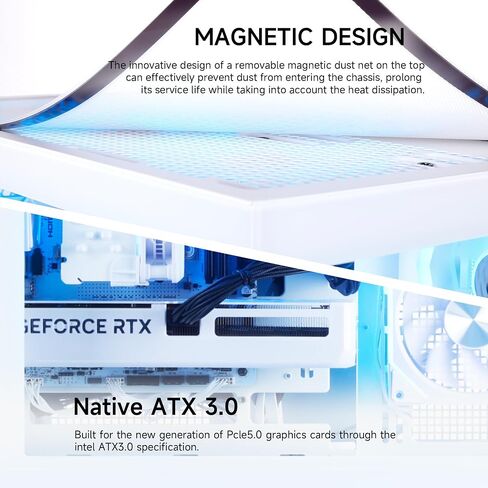جهاز الكمبيوتر المكتبي للألعاب MLOONG AMD Ryzen 5 5500 GeForce RTX 5060 1 تيرابايت SSD 16 جيجابايت رام 650 وات Win11 واي فاي أبيض in Kuwait