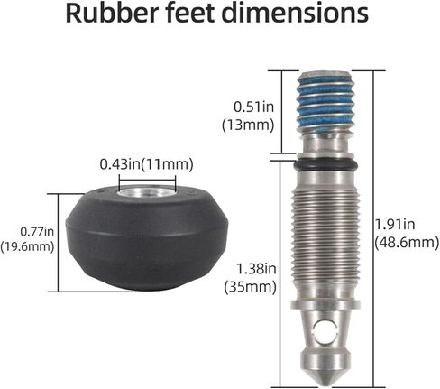Multi Purpose 3/8inch Tripod Feet Spikes with Nonslip Pad Enjoy Secure Camera Support in Photography and Streaming Silicone Metal Tripod Feet in Saudi Arabia